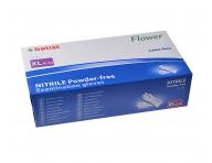 Jednorázové nitrilové rukavice Batist Flower Premium 100 ks - XL