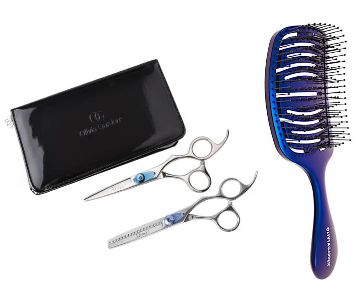Sada nůžek 5,0" a efilačních nůžek 6,35" Olivia Garden Xtreme™ + kartáč zdarma