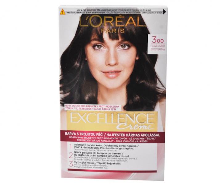 Permanentní barva Loréal Excellence 300 tmavá hnědá