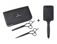 Sada nůžek 5,75" a 6,35" SilkCut Pro Matt Black Olivia Garden + kartáč zdarma