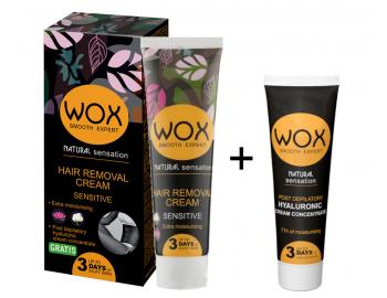 Depilační krém pro citlivou pokožku WOX Sensitive 100 ml + post-depilační krémový koncentrát zdarma