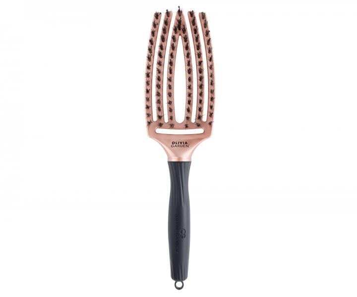 Kartáč Olivia Garden Fingerbrush Combo Medium Trinity Edition - růžovo-zlatý