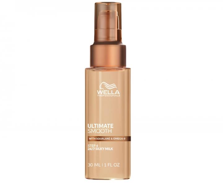 Bezoplachov� ml�ko s termoochranou pro jemn� vlasy Wella Professionals Ultimate Smooth 24/7 Silky Milk - 30 ml