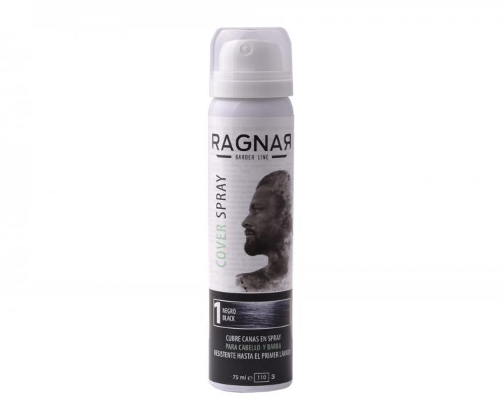 Sprej pro zakrytí odrostů a šedivých vlasů Ragnar Barber Line Cover Spray 75 ml - černý