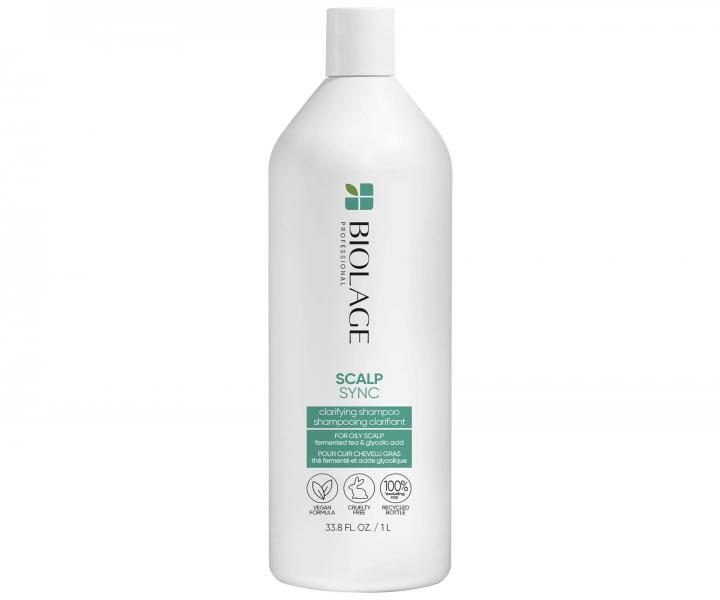Čisticí šampon pro mastnou pokožku hlavy Biolage Scalp Sync Clarifying Shampoo - 1000 ml