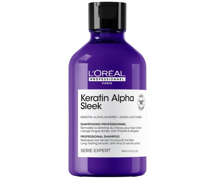 �ampon pro dlouhotrvaj�c� uhlazen� krepat�ch vlas� Lor�al Professionnel Serie Expert Keratin Alpha Sleek - 300 ml