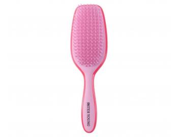 Kart�� na roz�es�v�n� vlas� Sister Young Ayla Hair Brush - neonov� r��ov�