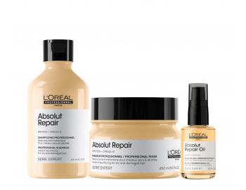 Sada pro poškozené vlasy Loréal Professionnel Serie Expert Absolut Repair + olejová péče 30 ml zdarma