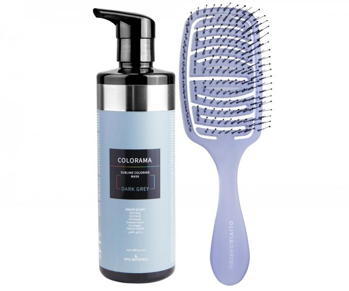 Semi-permanentn regeneran maska Klral System Colorama Dark Grey - 500 ml, tmav ed + kart zdarma