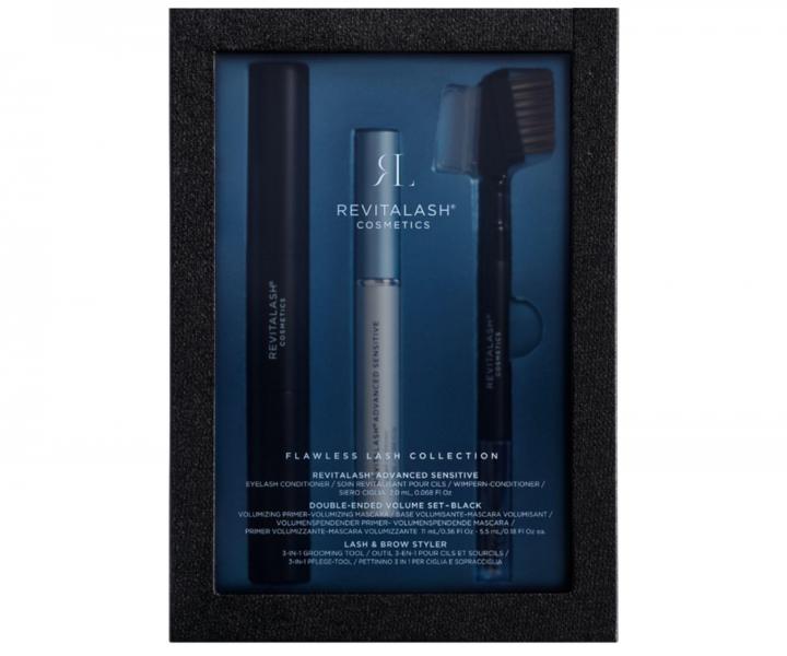 D�rkov� sada pro p��i o �asy citliv�ch o�� RevitaLash Flawless Lash Collection Sensitive + �asenka a kart��ek na obo�� zdarma