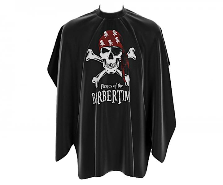 Pánská pláštěnka na stříhání vlasů a vousů Barbertime Black Pro Barber Cape XL - černá