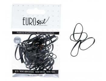 Gumiky do vlas Eurostil Profesional TPU Hair Elastics For Hairstyles - barevn, 50 ks - ern