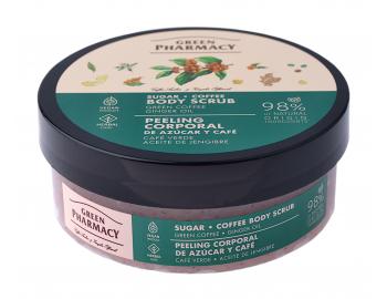 Cukrový tělový peeling se zelenou kávou a zázvorovým olejem Green Pharmacy Body Scrub - 200 ml