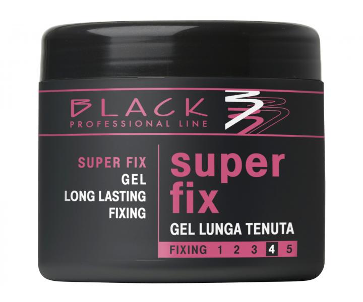 Extra siln tuc gel na vlasy Black Super Fix - 500 ml