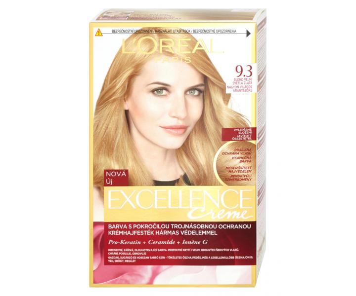 Permanentní barva Loréal Excellence 9.3 blond velmi světlá zlatá