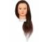 Cvičná hlava dámská s přírodními vlasy ELENA 60, Original Best Buy - hnědé 20 - 50 cm - nové