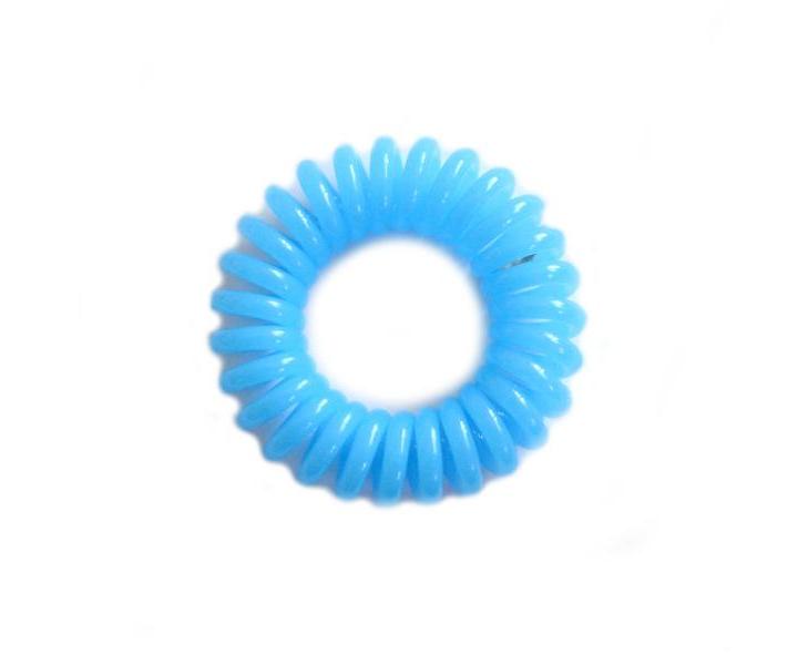 Spirálová plastová gumička do vlasů pr.3,5 cm - modrá 3 (bonus)