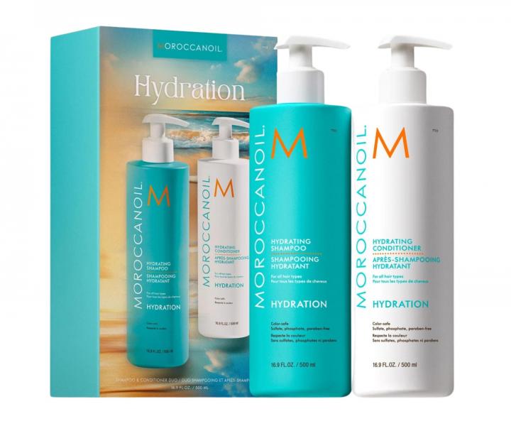 Dárková sada pro hydrataci suchých vlasů Moroccanoil Hydration Duo - 2 x 500 ml