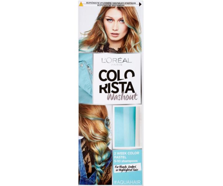 Vymývající se barva Loréal Colorista Washout Aqua Hair - sytá modrá
