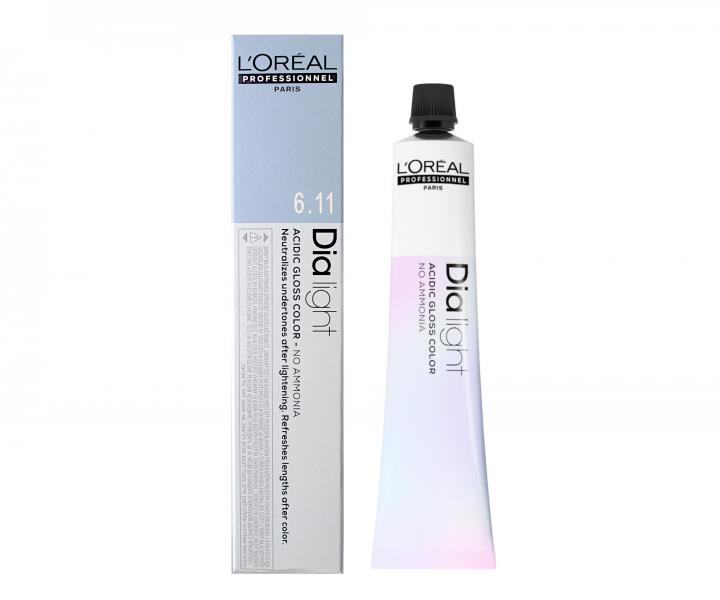 Přeliv na vlasy Loréal Dialight 50 ml - odstín 6.11 blond tmavý sytý popelavý