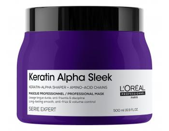Maska pro uhlazen� krepat�ch vlas� Lor�al Professionnel Serie Expert Keratin Alpha Sleek - 500 ml