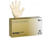 Nitrilové rukavice Espeon Nitril Sparkle - 100 ks, perleťové zlaté, velikost M