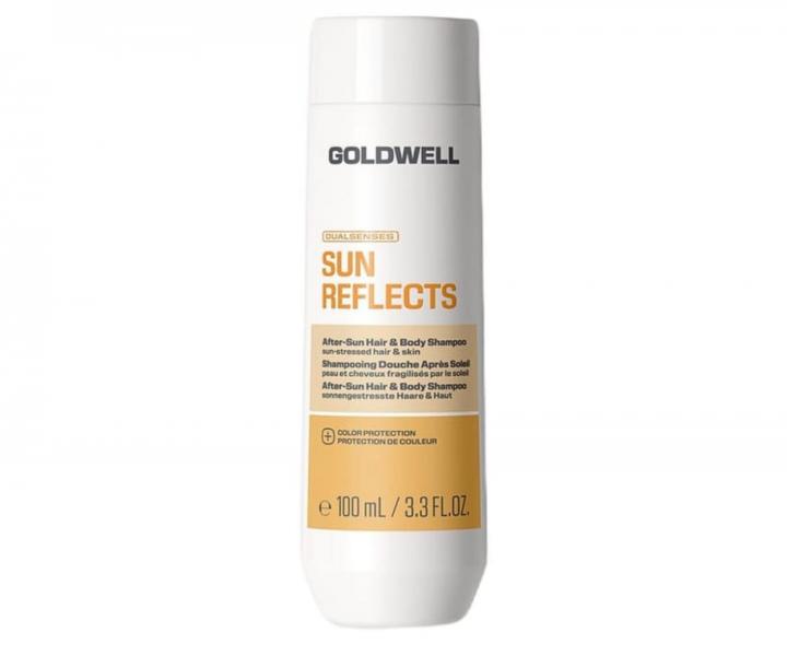 �ampon a sprchov� gel na vlasy a t�lo vystaven� slunci Goldwell Dualsenses Sun Reflects After-Sun Hair & Body Shampoo - 100 ml