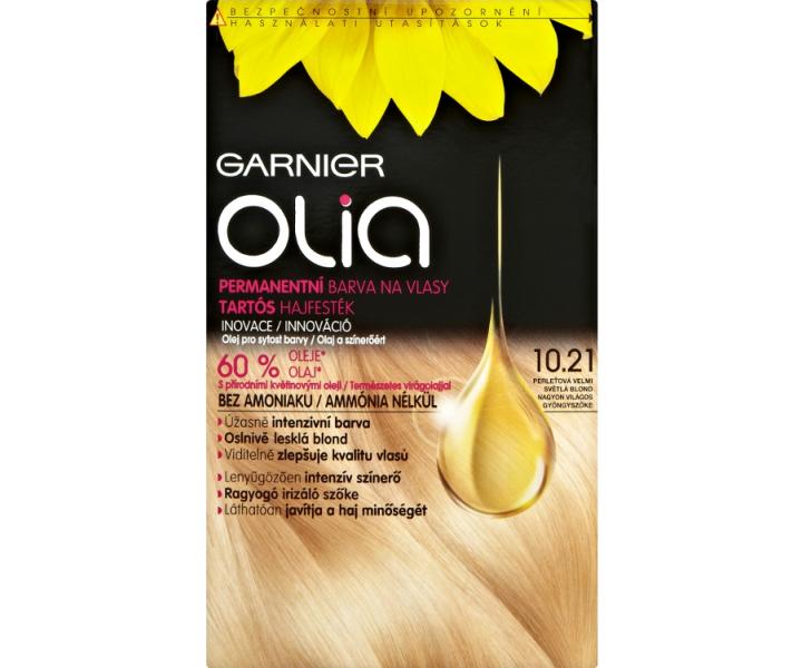 Permanentní olejová barva Garnier Olia 10.21 perleťová velmi světlá blond