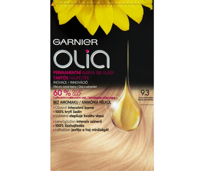 Permanentní olejová barva Garnier Olia 9.3 zlatá světlá blond