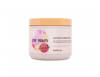 Restrukturalizační maska na poškozené vlasy Inebrya Ice Cream Keratin Restructuring Mask - 500 ml