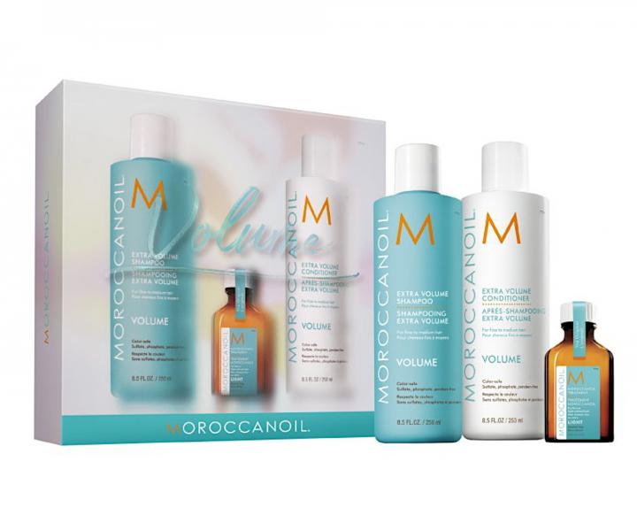 Drkov sada pro objem jemnch a oslabench vlas Moroccanoil Volume