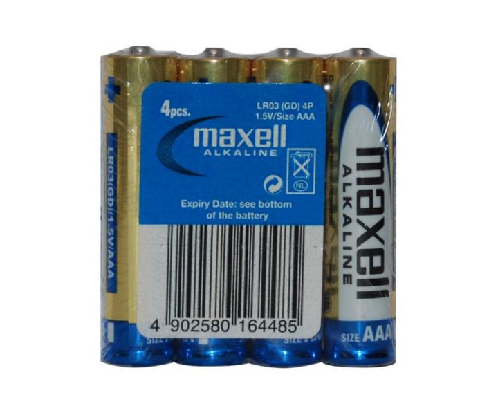 Alkalick baterie Maxell AAA mikrotukov - 4 ks (bonus)