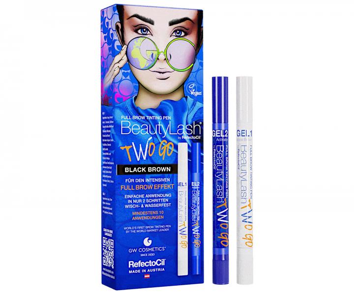 Barvicí pero na obočí RefectoCil BeautyLash Two Go Black Brown - černo hnědá