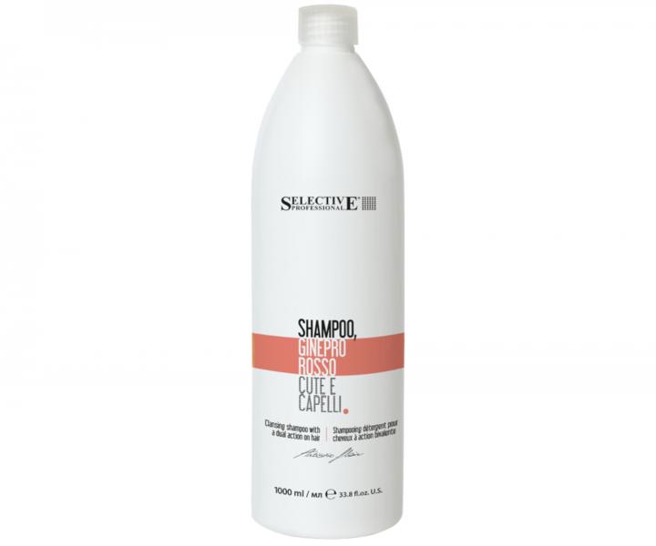 Šampon pro mastné vlasy s červeným jalovcem Selective Professional Artistic Flair Shampoo Ginepro Rosso - 1000 ml