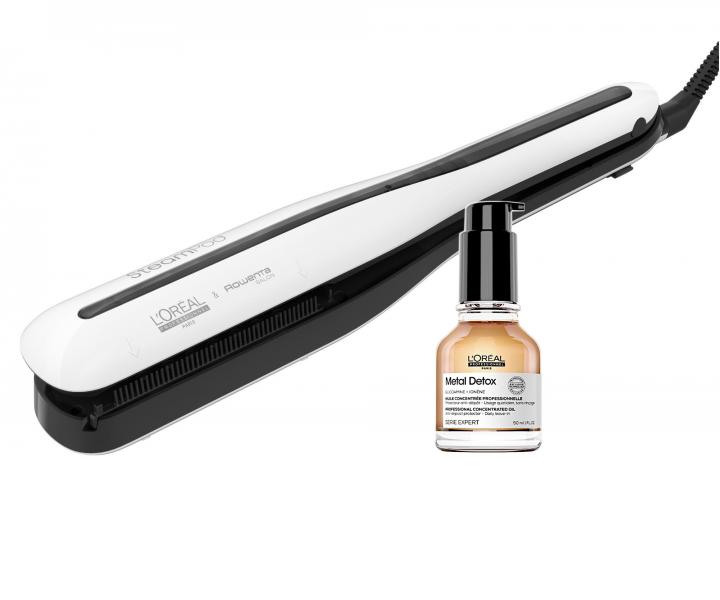 Parní žehlička na vlasy Loréal Professionnel SteamPod 3.0 + olej Metal Detox 50 ml zdarma