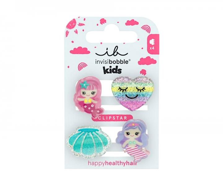D�tsk� vesel� sk�ipe�ky do vlas� Invisibobble Clipstar Mermaid Dreams - 4 ks