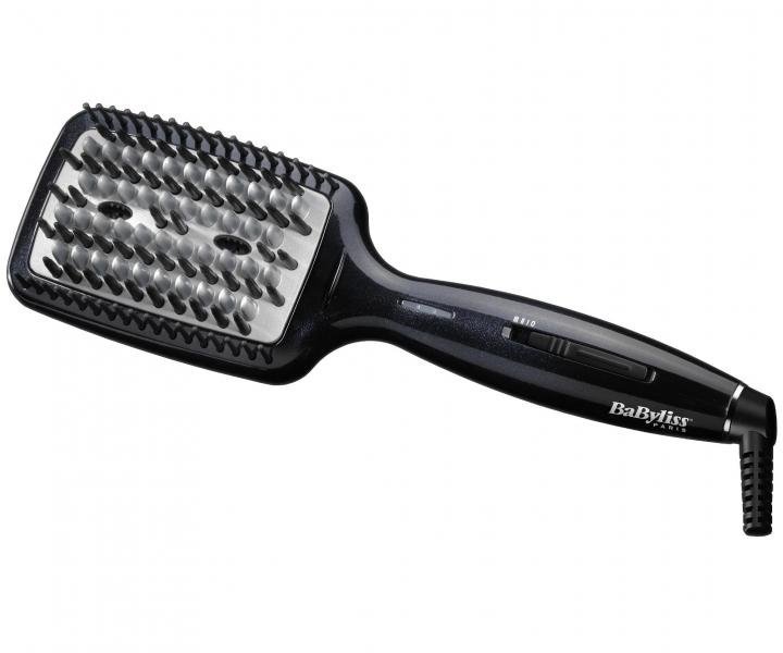 Nahřívací žehlící kartáč na vlasy Babyliss Smoothing Heated Brush - černý