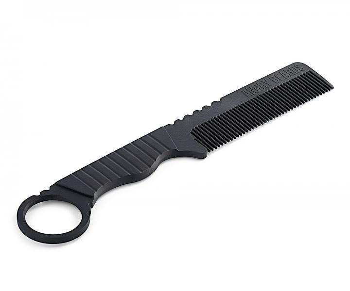Karbonový hřeben na vlasy a vousy Angry Beards Combat Comb - černý