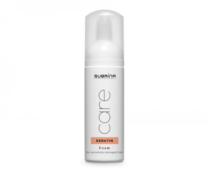 Bezoplachová pěna pro extrémně poškozené vlasy Subrina Professional Care Keratin Foam - 150 ml