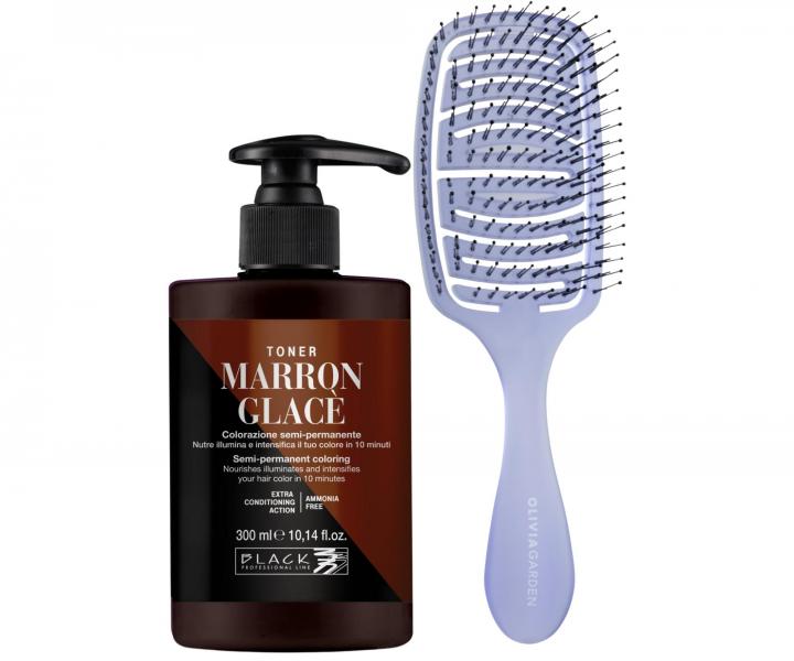 Barevn toner na vlasy Black Professional Crazy Toner - Marron Glac (katanov) + kart zdarma