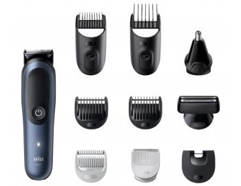 Multifunkční zastřihovač vlasů, vousů a celého těla Braun Series 7 AIO7540 - modrý