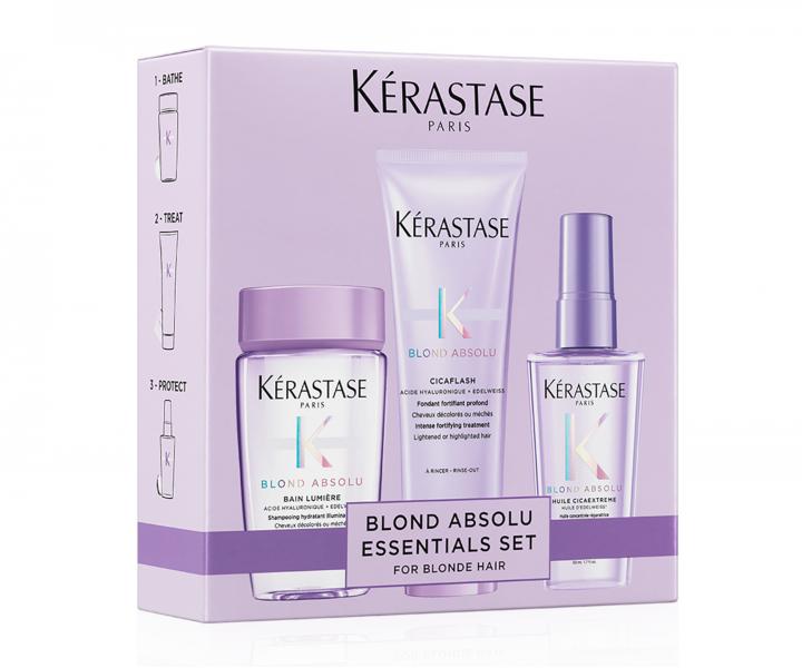 Dárková cestovní sada pro blond vlasy Kérastase Blond Absolu Essentials Set