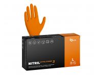 Silné nitrilové zdrsněné rukavice Espeon Nitril Extra Strong 3 - 100 ks, oranžové, velikost L
