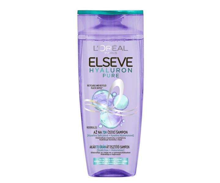 Šampon pro mastnou pokožku hlavy a kořínky a suché konečky Loréal Elseve Hyaluron Pure - 400 ml