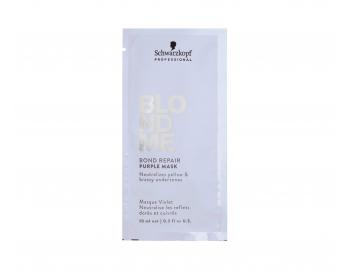 Neutralizan maska pro poslen blond vlas Schwarzkopf BlondMe Bond Repair Purple Mask - 10 ml