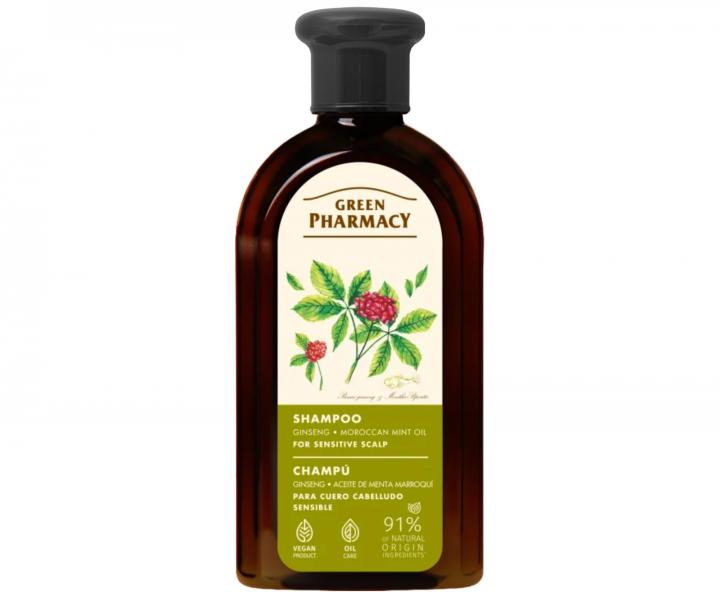 �ampon pro citlivou poko�ku hlavy s �en�enem a olejem z marock� m�ty Green Pharmacy Shampoo - 350 ml