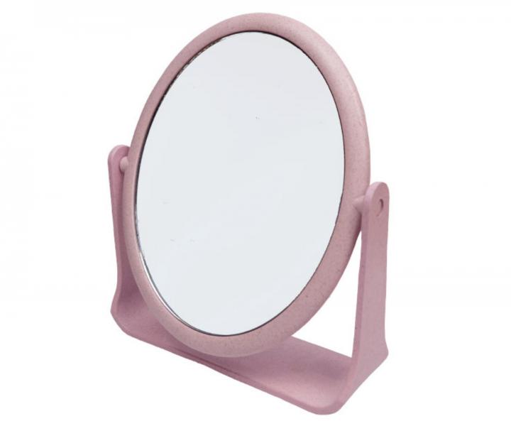 Oboustrann� kosmetick� ov�ln� zrc�tko Duko 1026 se stoj�nkem - r��ov�