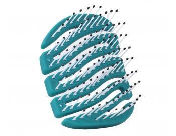 Kart�� na vlasy s nylonov�mi �t�tinami Sister Young Mila Pocket Hair Brush - tmav� zelen�
