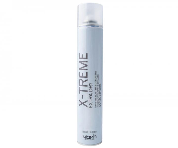 Lak na vlasy s maxim�ln� fixac� Niamh X-Treme Extra Dry - 500 ml