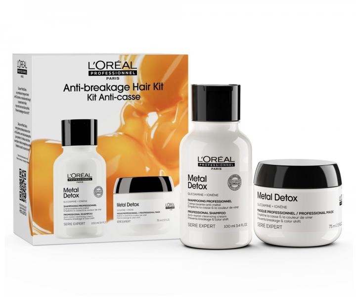Cestovn� sada pro barven� a po�kozen� vlasy Lor�al Professionnel Serie Expert Metal Detox Anti-Breakage Hair Kit